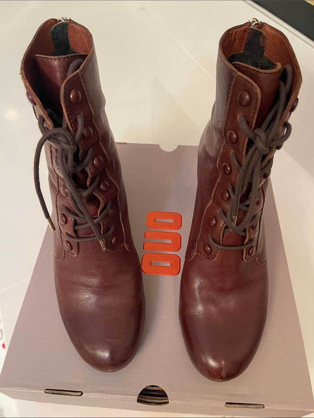 Women's Lace-Up Leather Ankle Boots